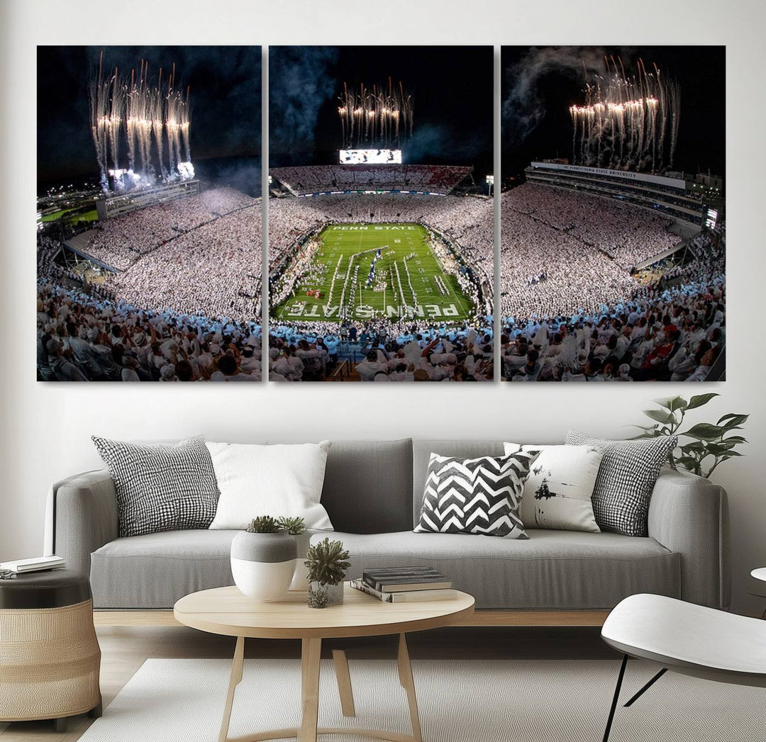 Penn State Football Wall Art - Canvas Stadium Print