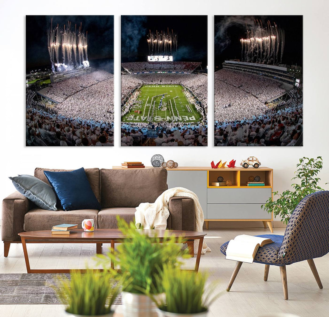 11391-MGV-CV-36X24-Penn State Football Wall Art - Canvas Stadium Print