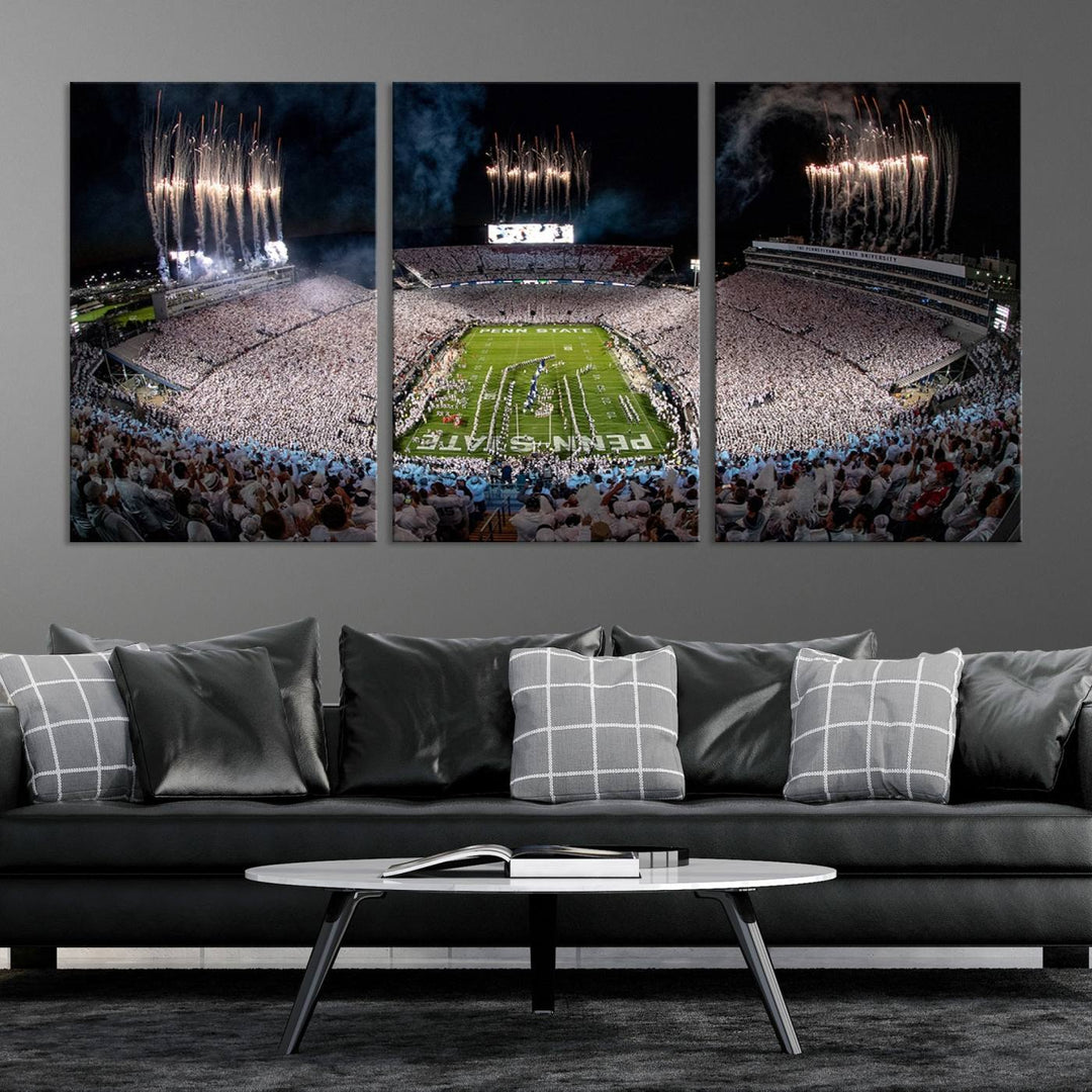 11391-MGV-CV-36X24-Penn State Football Wall Art - Canvas Stadium Print