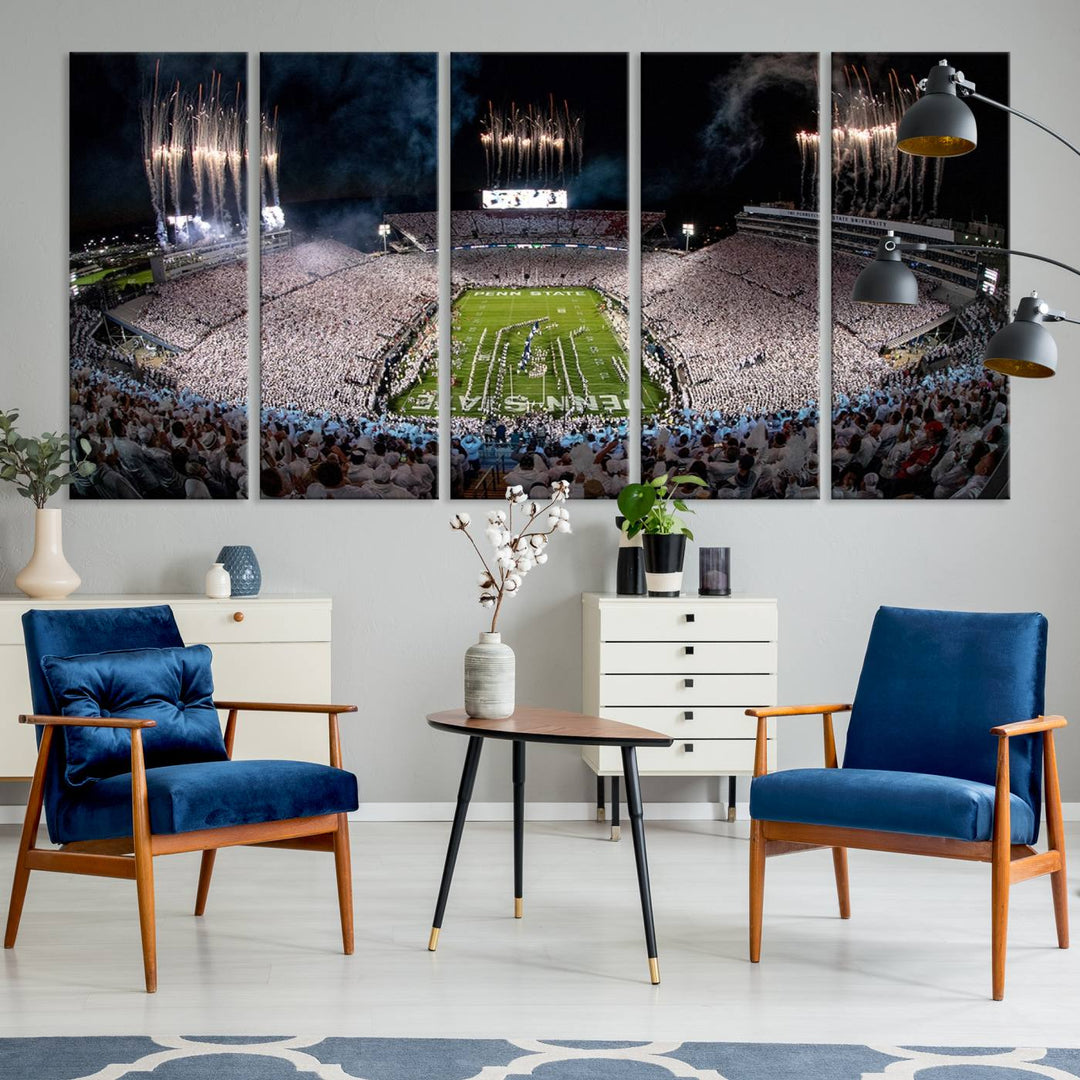 11391-MGV-CV-36X24-Penn State Football Wall Art - Canvas Stadium Print