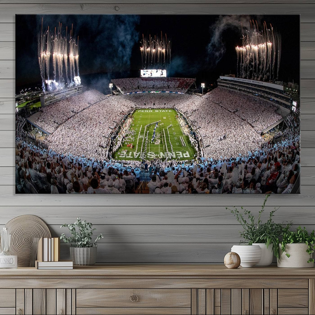 Penn State Football Wall Art - Canvas Stadium Print