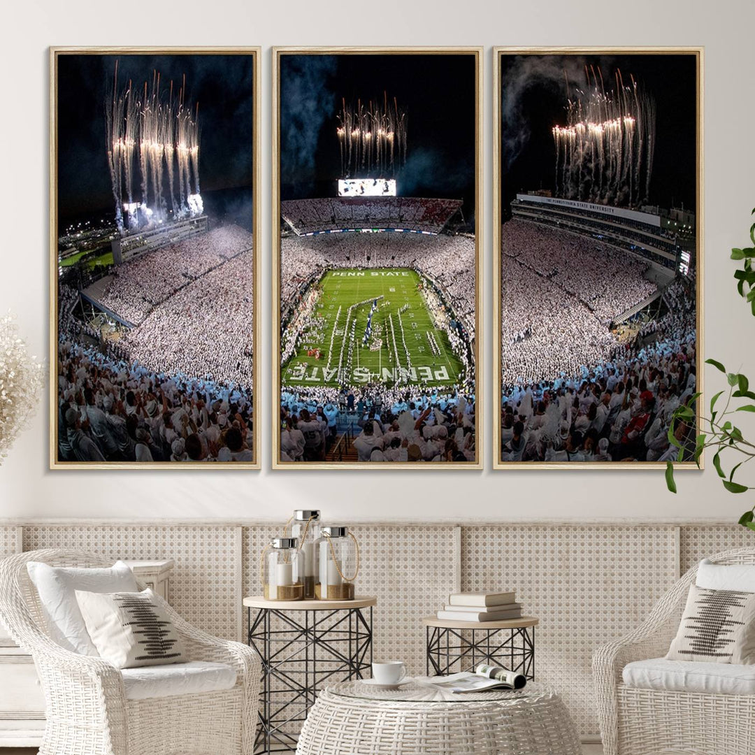 11391-MGV-CV-36X24-Penn State Football Wall Art - Canvas Stadium Print