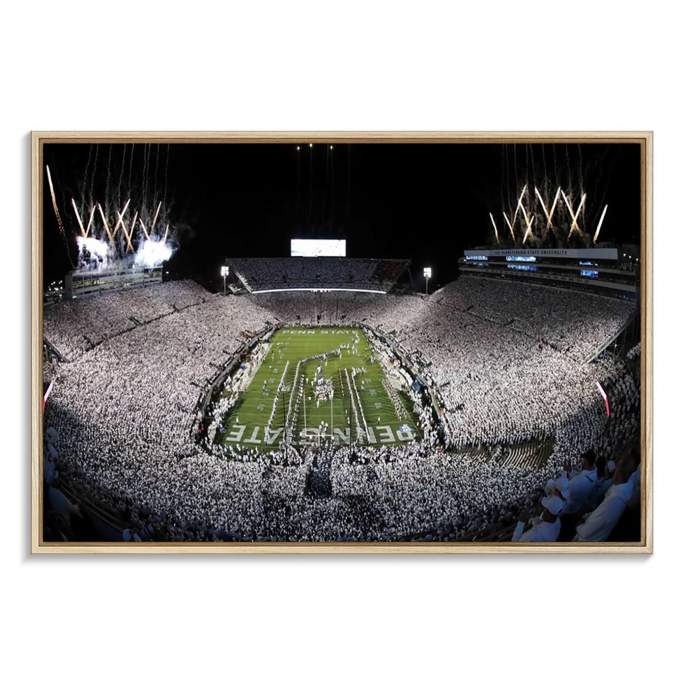 Penn State Nittany Lions Canvas Wall Art, Football Team Print - University Park Beaver Stadium Wall Art Canvas Print