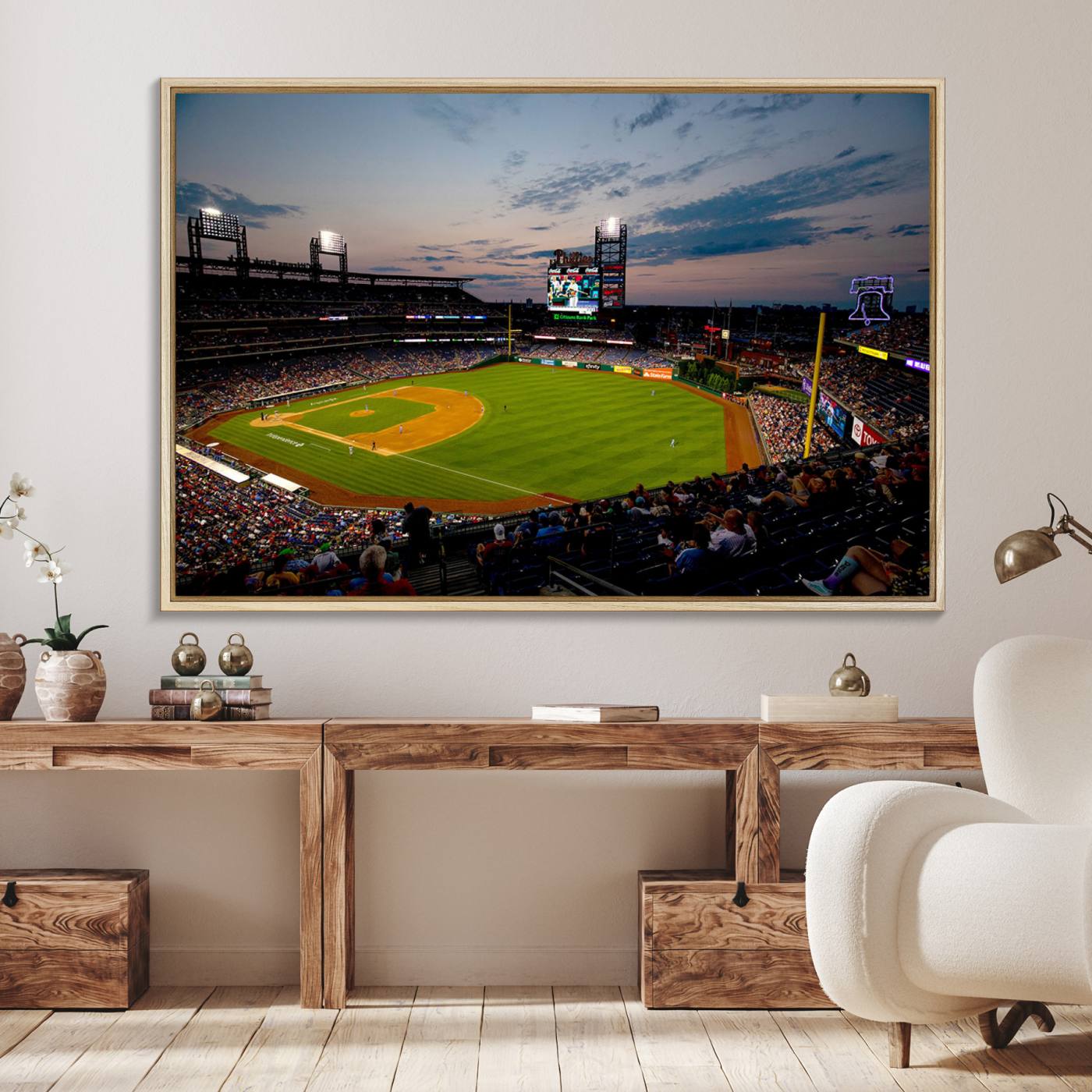 Philadelphia Phillies Baseball Team Print - Citizens Bank Park Stadium Wall Art Canvas Print