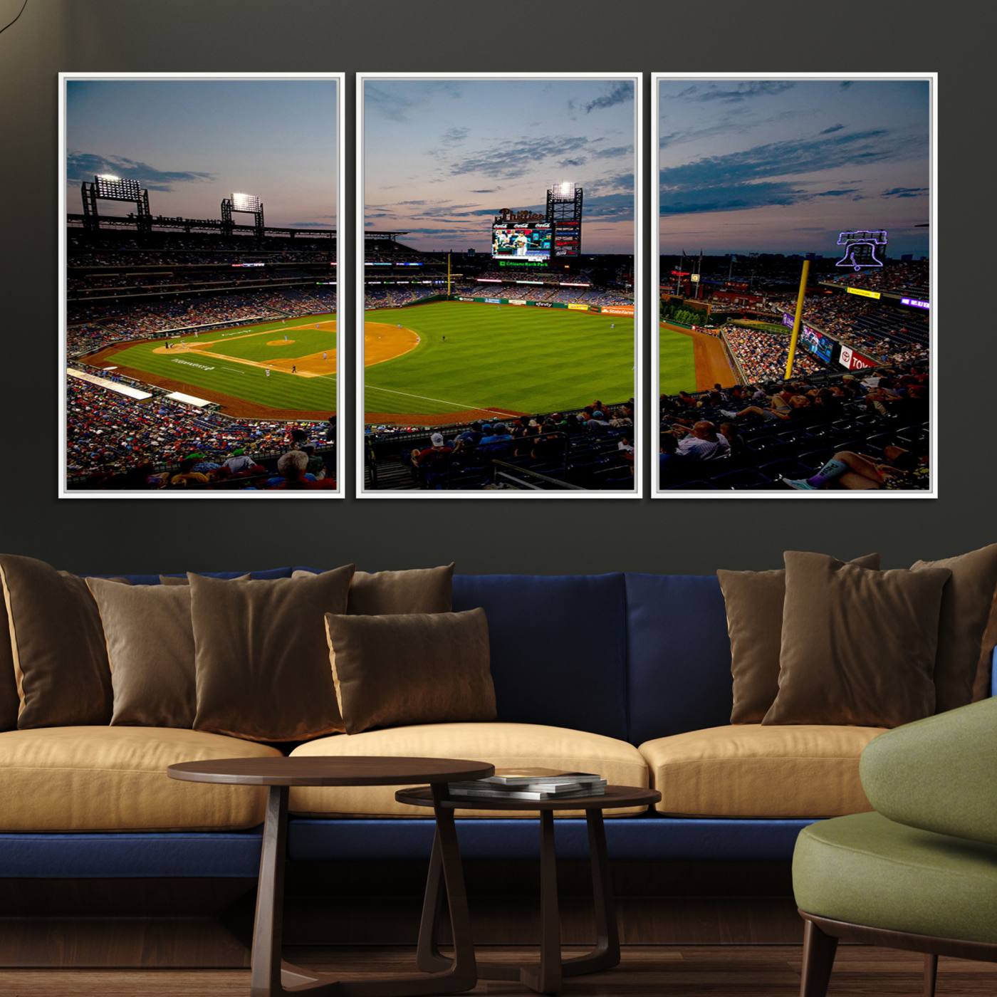 17415-MGV-FC-60X30-3P_White-Philadelphia Phillies Baseball Team Print - Citizens Bank Park Stadium Wall Art Canvas Print