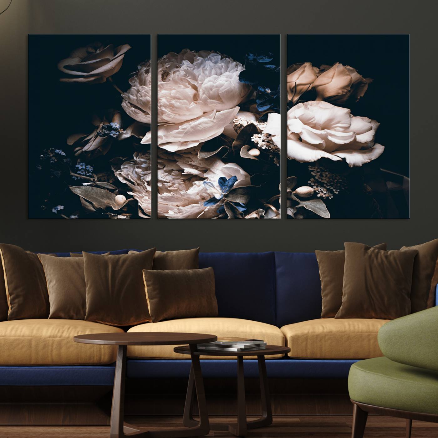 11214-MGV-CV-36X24-Pink Peonies Flowers Large Canvas Art Print