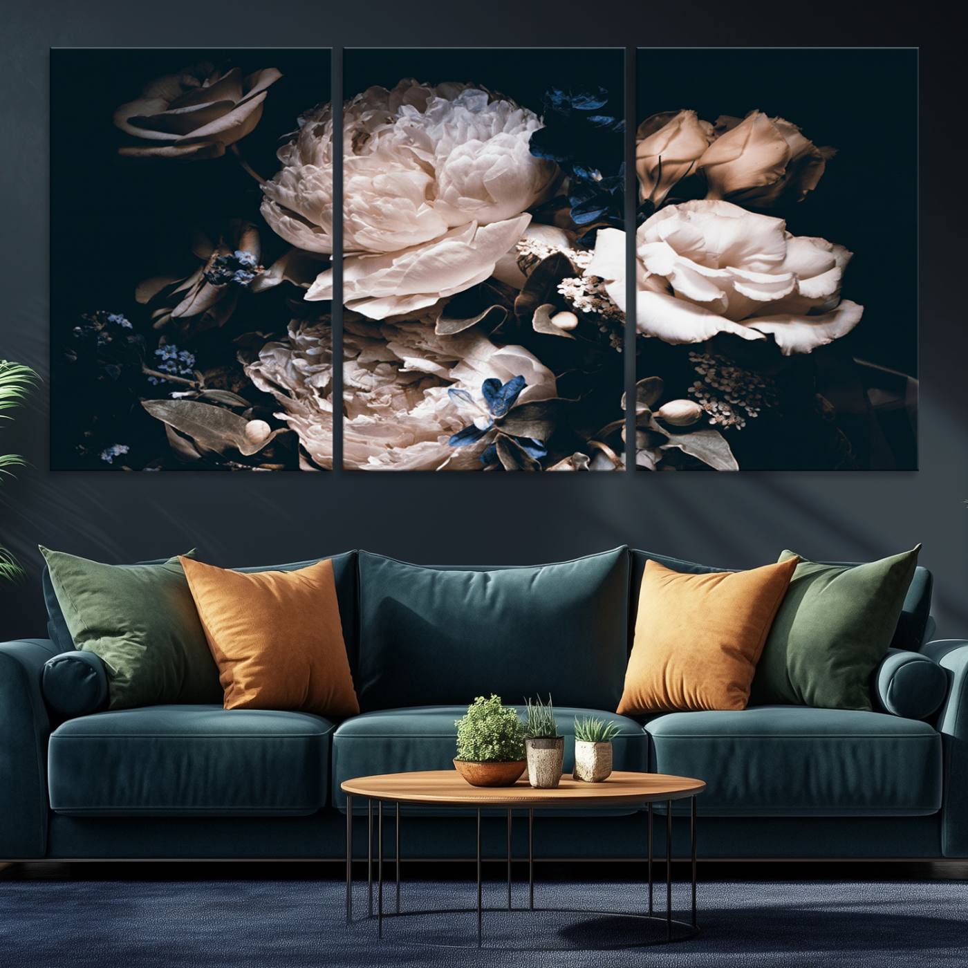 11214-MGV-CV-36X24-Pink Peonies Flowers Large Canvas Art Print