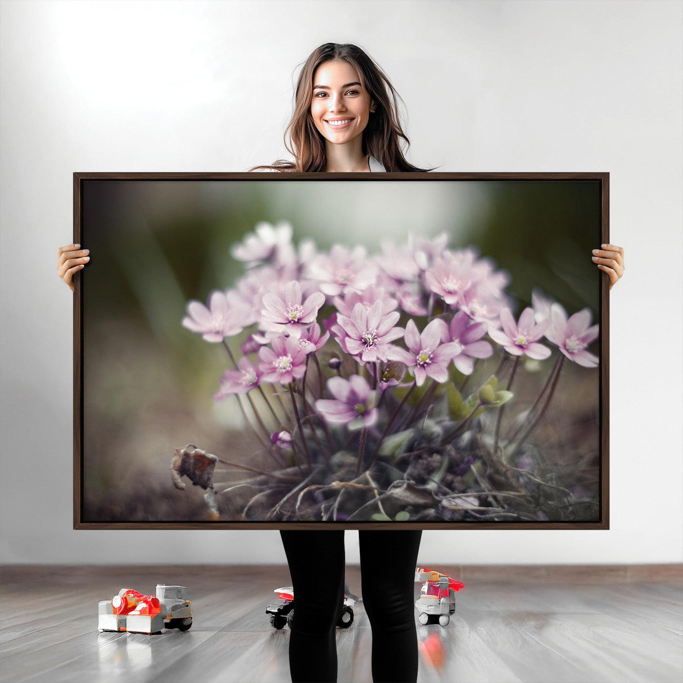 Pink Wild Flower Canvas Print