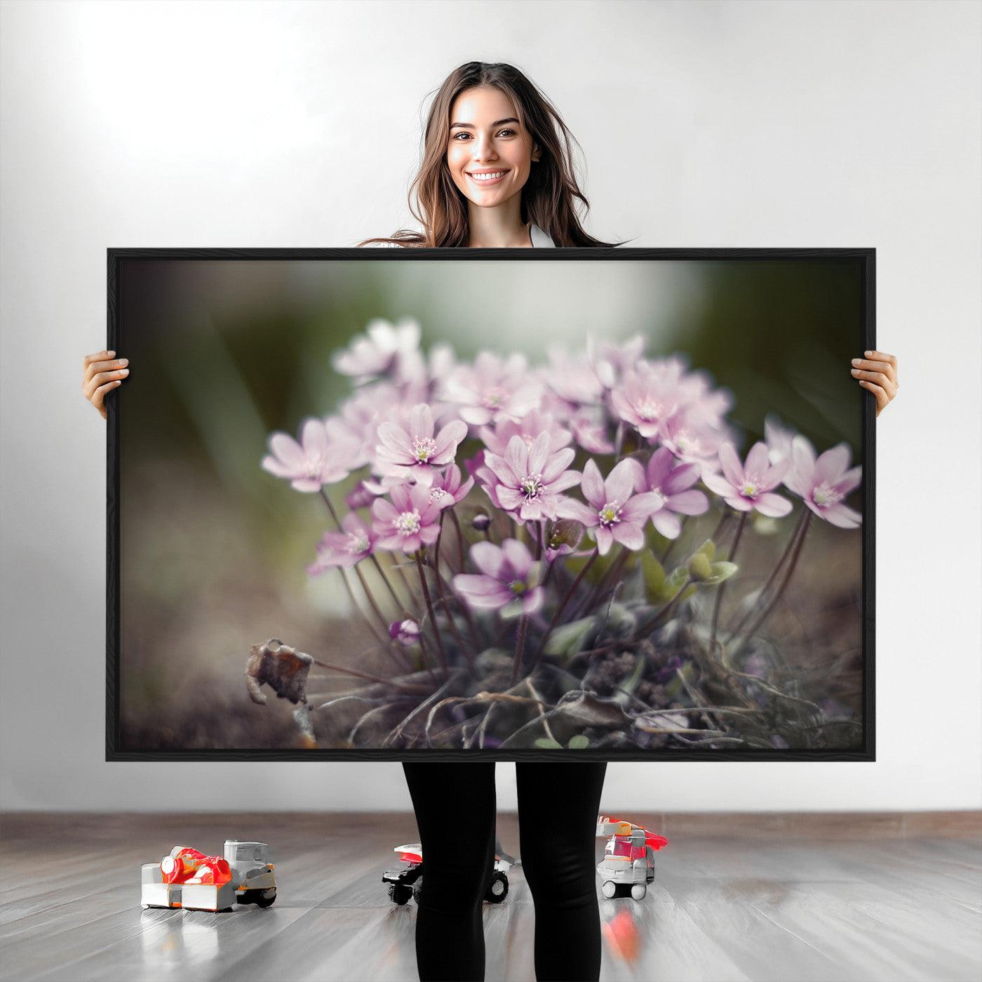 Pink Wild Flower Canvas Print