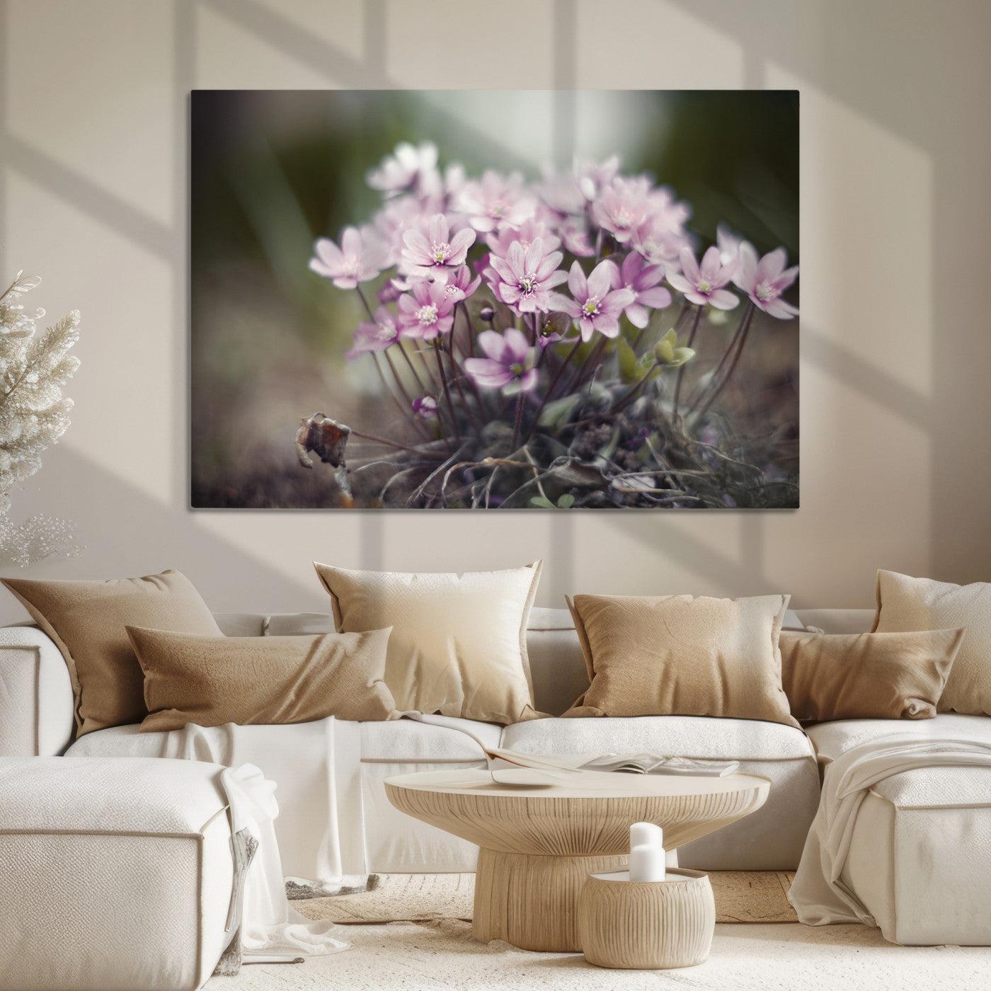 Pink Wild Flower Canvas Print