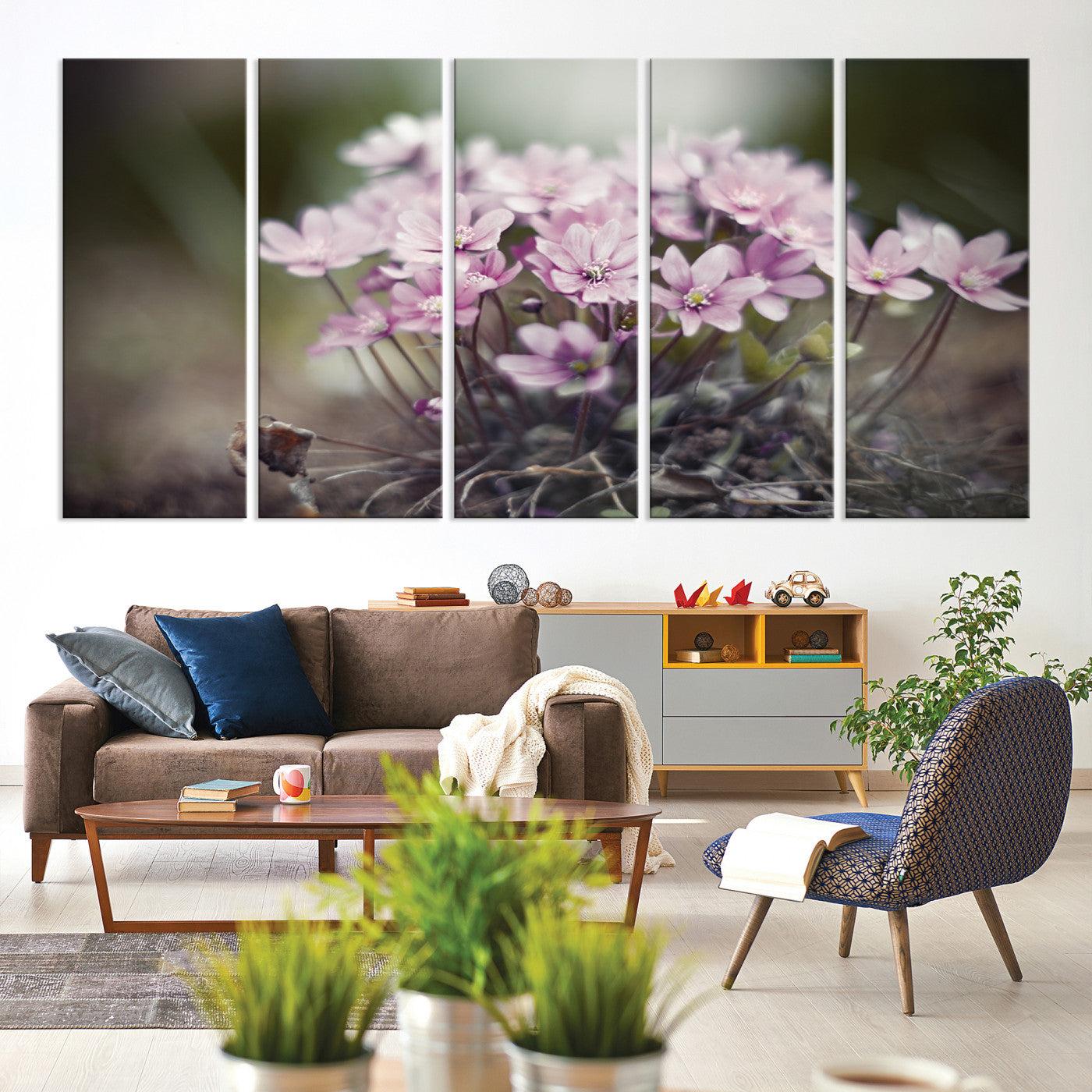 90173-MGV-CV-60X31-5P-Pink Wild Flower Canvas Print
