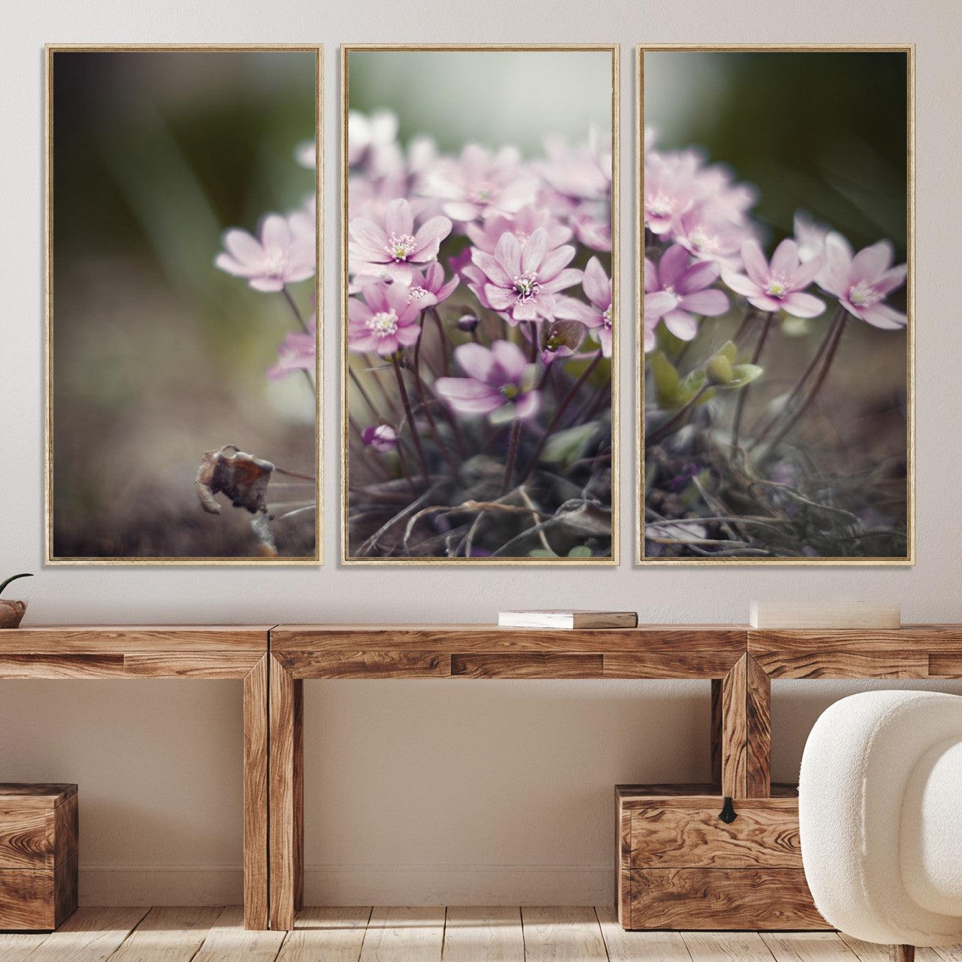 90173-MGV-FC-48X32-3P_Natural-Pink Wild Flower Canvas Print