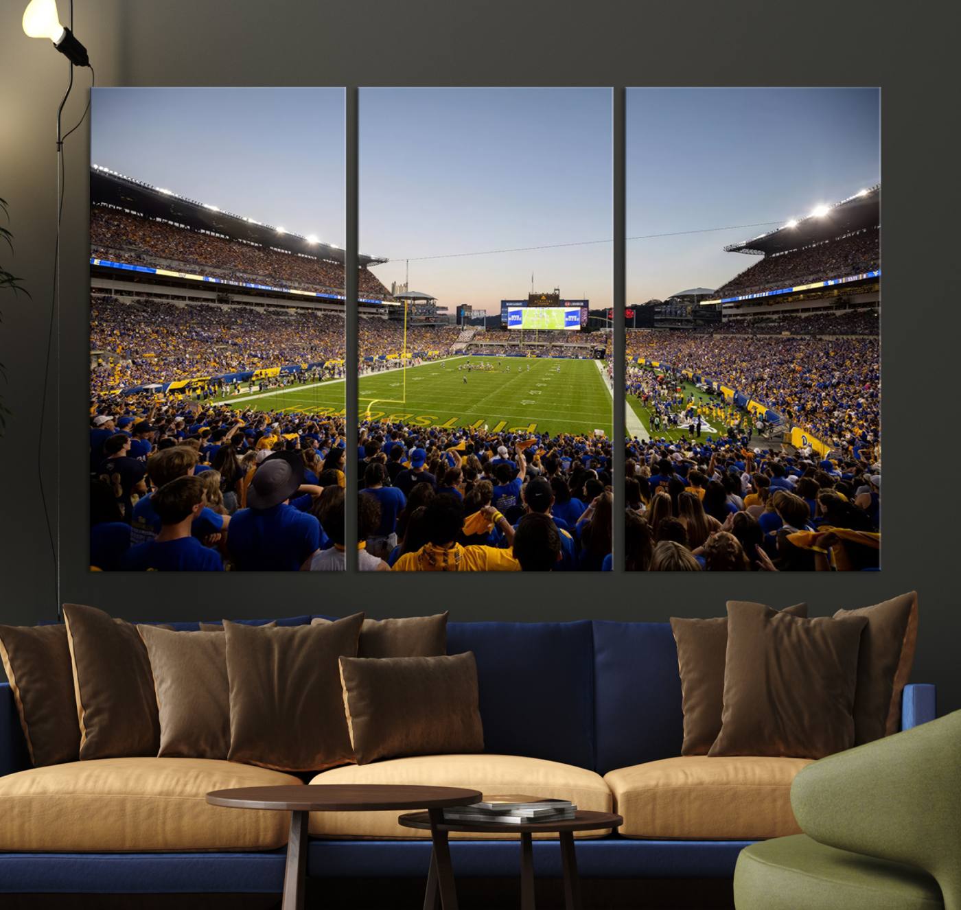 41853-MGV-CV-36X24-Pittsburgh Panthers Football Team Print - Pittsburgh Acrisure Stadium Wall Art Canvas Print