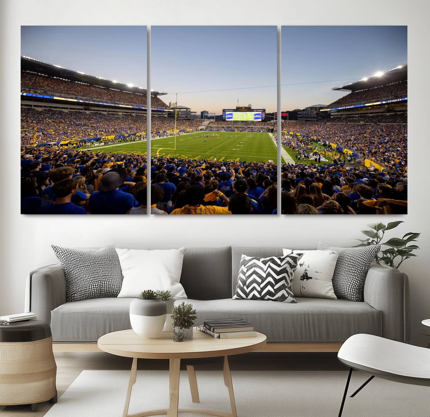 41853-MGV-CV-36X24-Pittsburgh Panthers Football Team Print - Pittsburgh Acrisure Stadium Wall Art Canvas Print