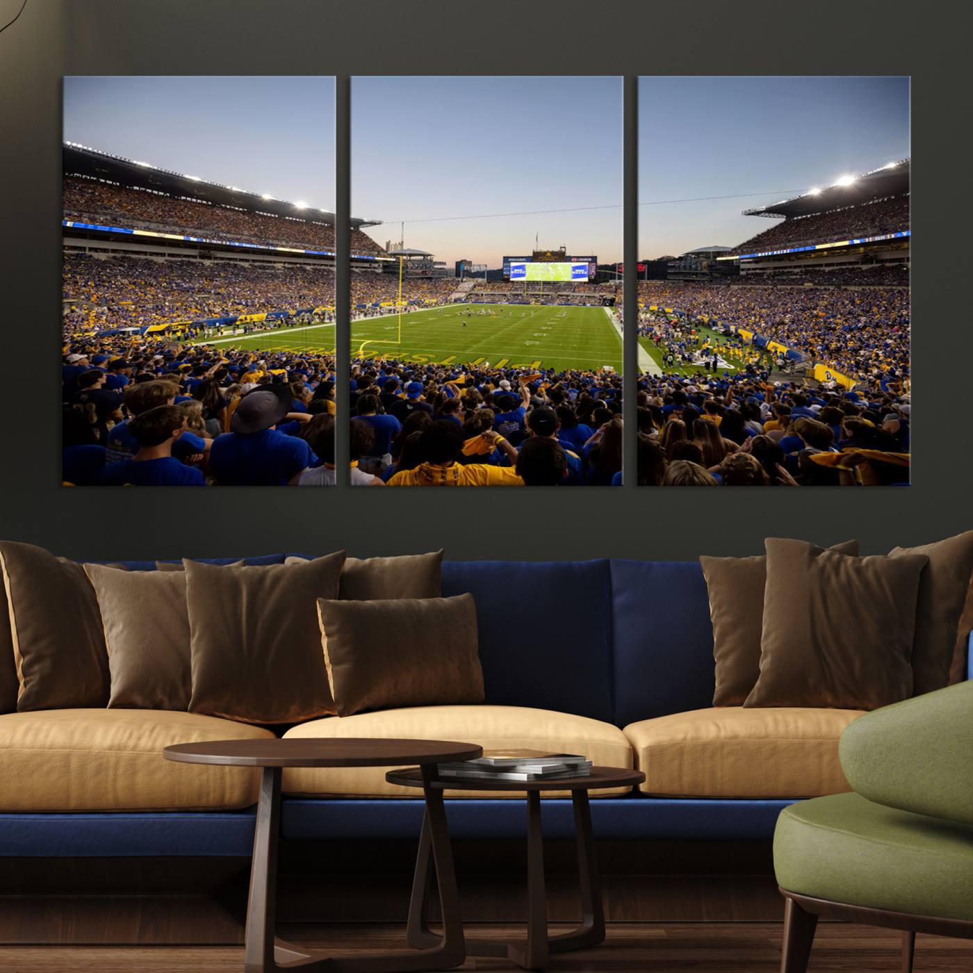 41853-MGV-CV-36X24-Pittsburgh Panthers Football Team Print - Pittsburgh Acrisure Stadium Wall Art Canvas Print