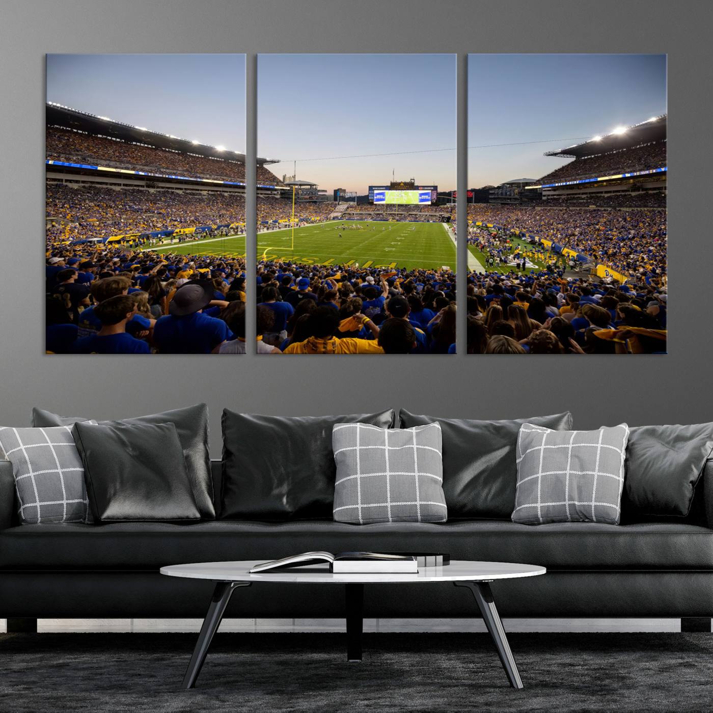 41853-MGV-CV-36X24-Pittsburgh Panthers Football Team Print - Pittsburgh Acrisure Stadium Wall Art Canvas Print
