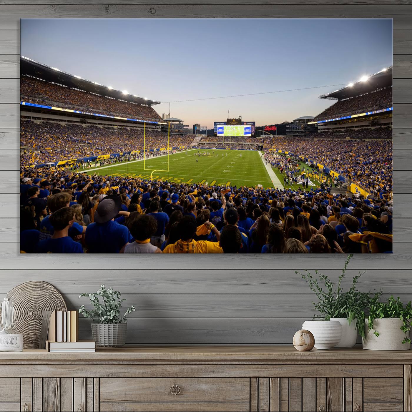 41853-MGV-CV-36X24-Pittsburgh Panthers Football Team Print - Pittsburgh Acrisure Stadium Wall Art Canvas Print