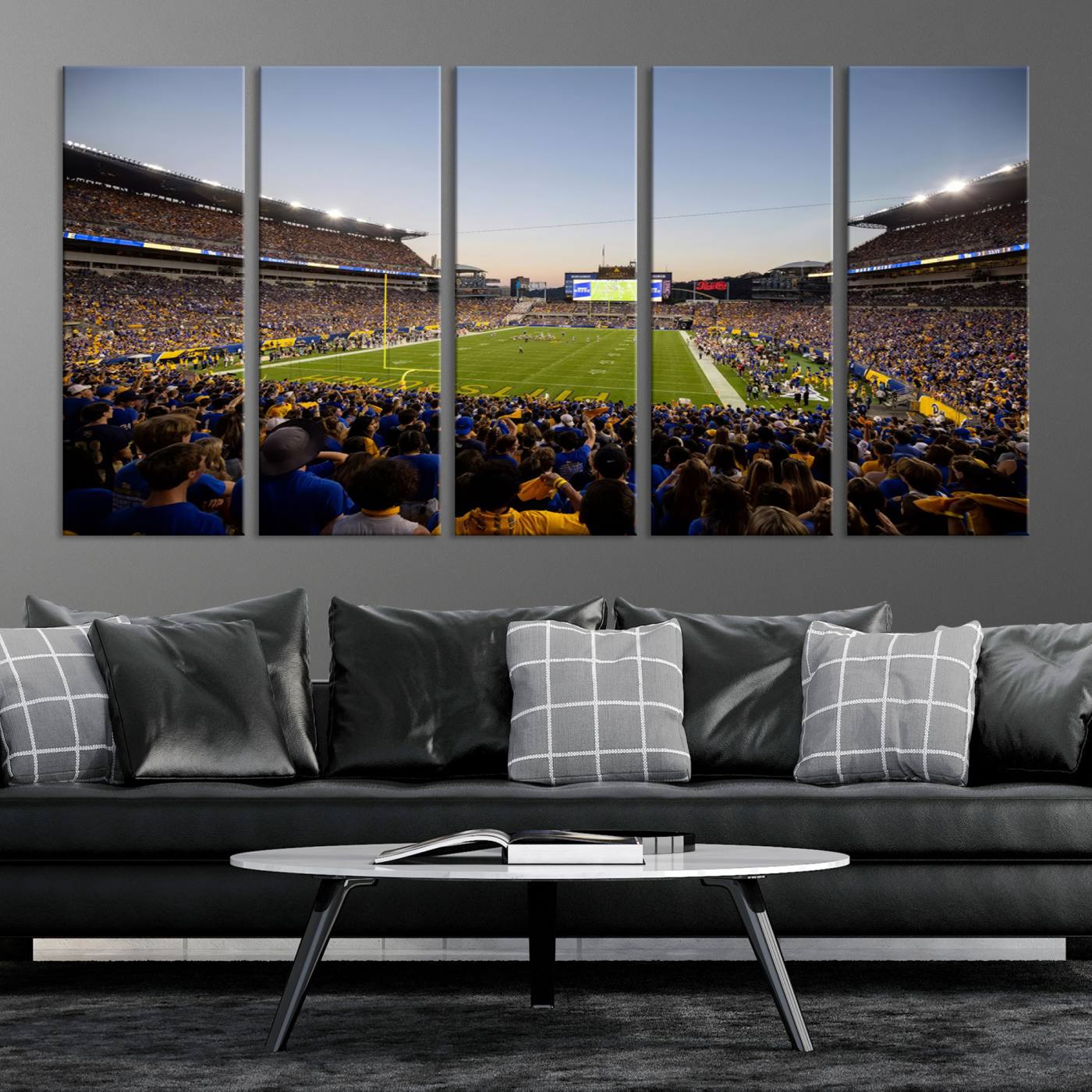41853-MGV-CV-36X24-Pittsburgh Panthers Football Team Print - Pittsburgh Acrisure Stadium Wall Art Canvas Print