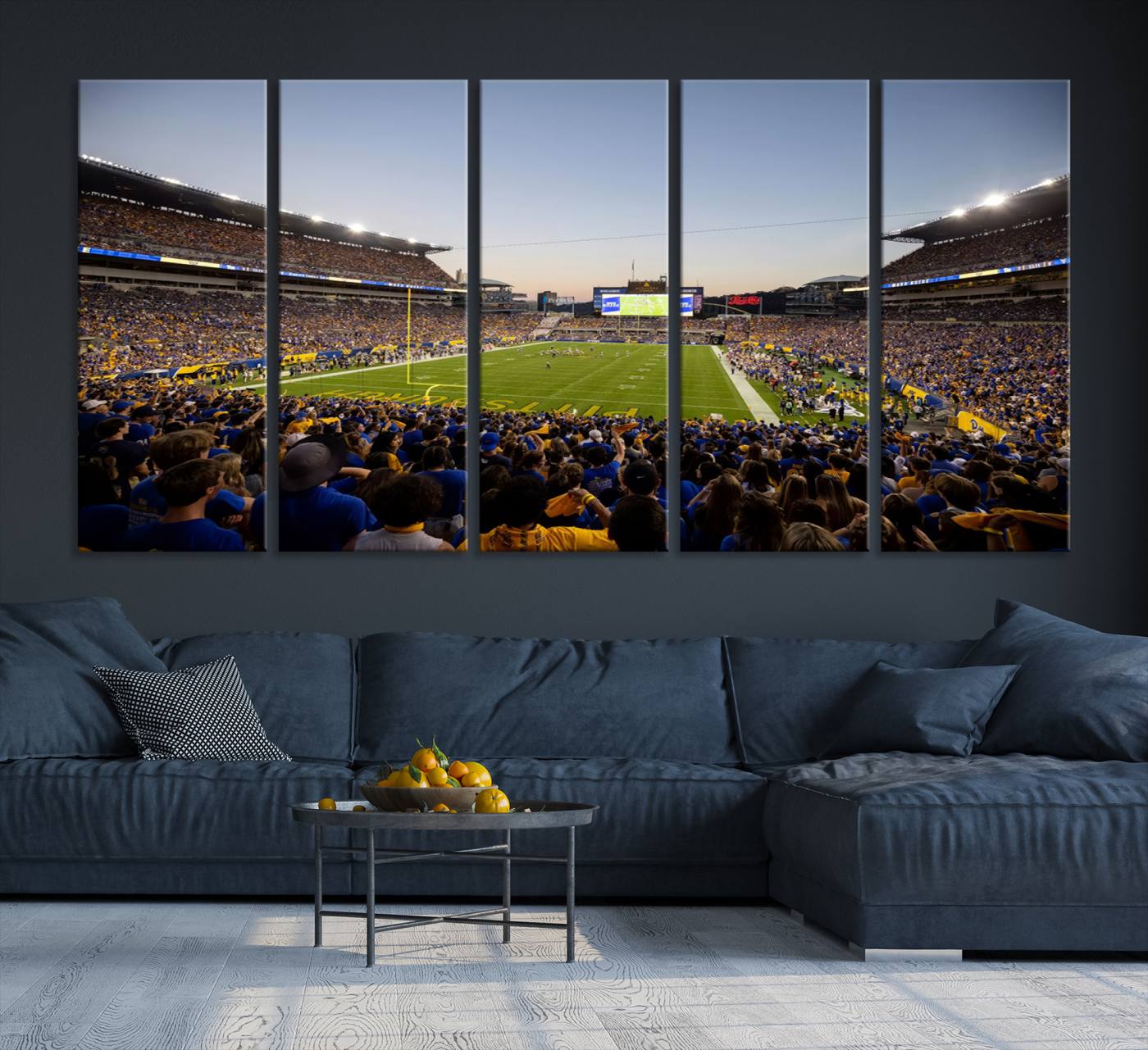 41853-MGV-CV-36X24-Pittsburgh Panthers Football Team Print - Pittsburgh Acrisure Stadium Wall Art Canvas Print