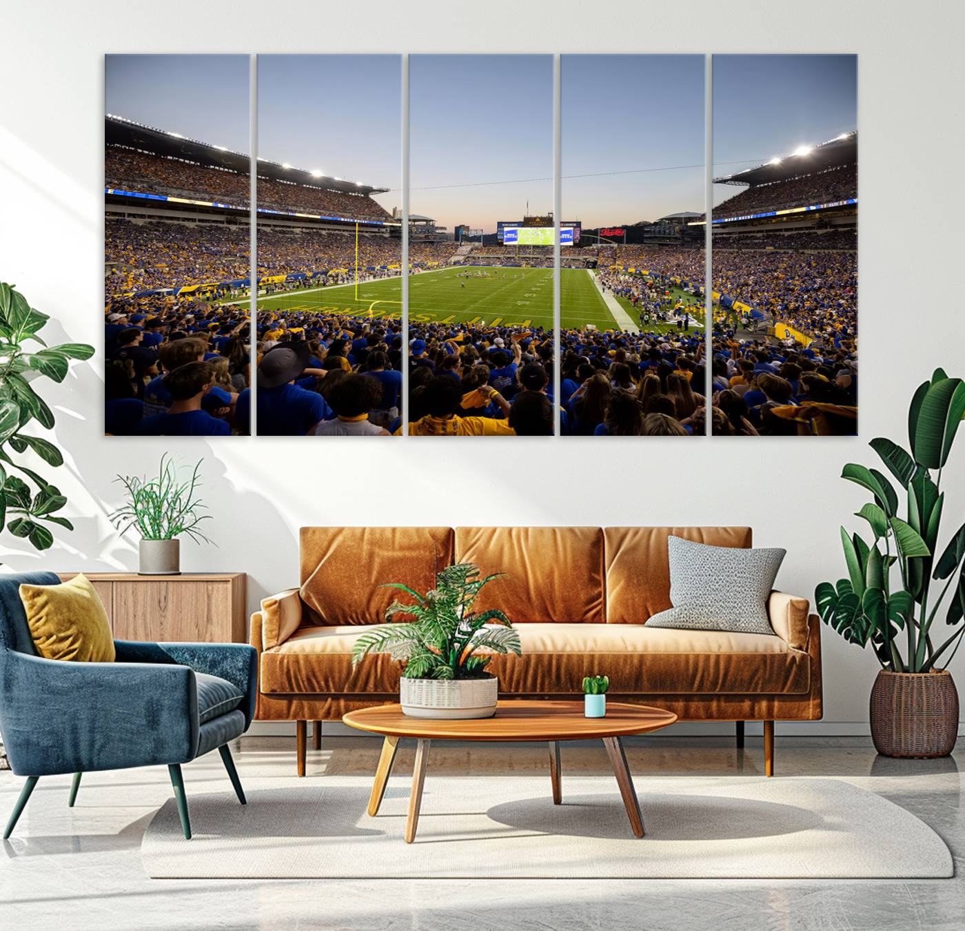 41853-MGV-CV-36X24-Pittsburgh Panthers Football Team Print - Pittsburgh Acrisure Stadium Wall Art Canvas Print