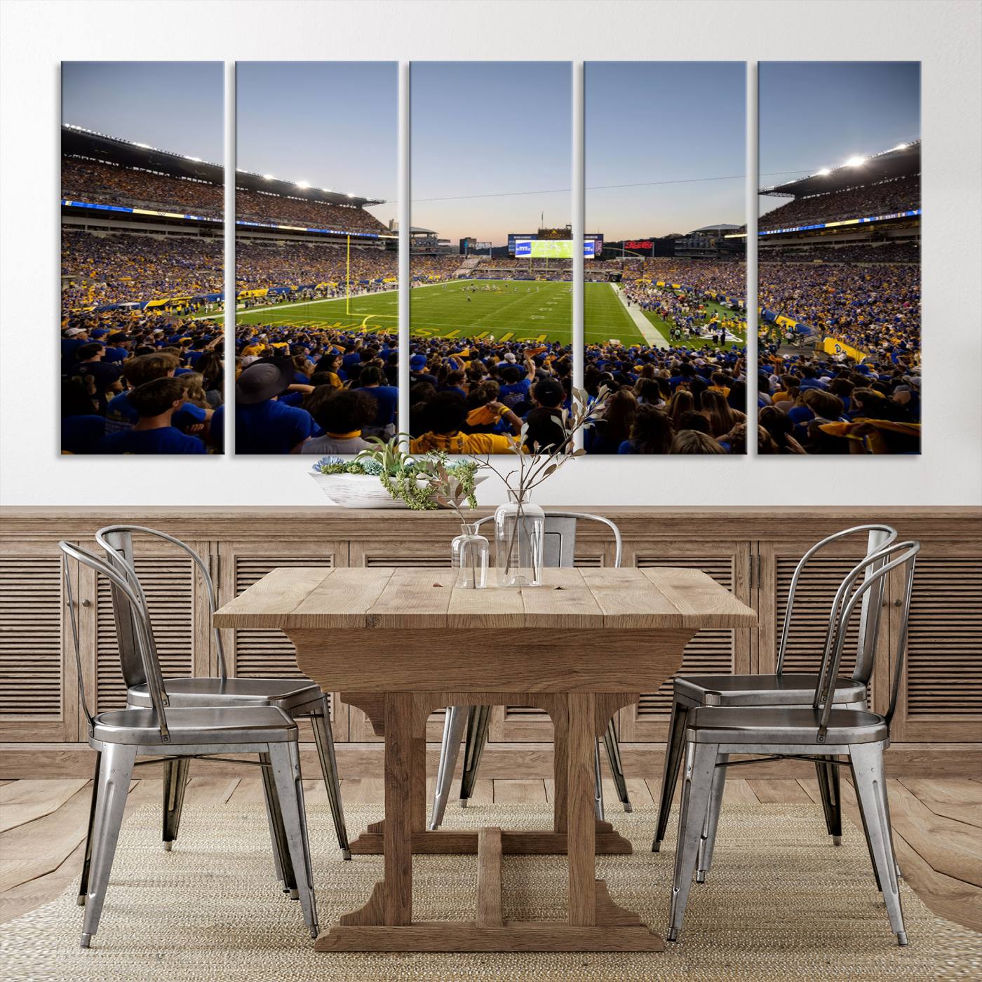 41853-MGV-CV-36X24-Pittsburgh Panthers Football Team Print - Pittsburgh Acrisure Stadium Wall Art Canvas Print
