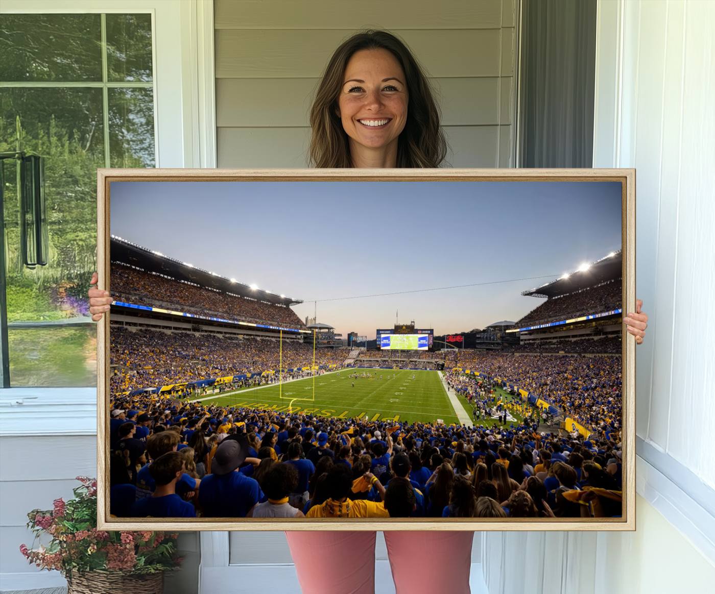 41853-MGV-CV-36X24-Pittsburgh Panthers Football Team Print - Pittsburgh Acrisure Stadium Wall Art Canvas Print