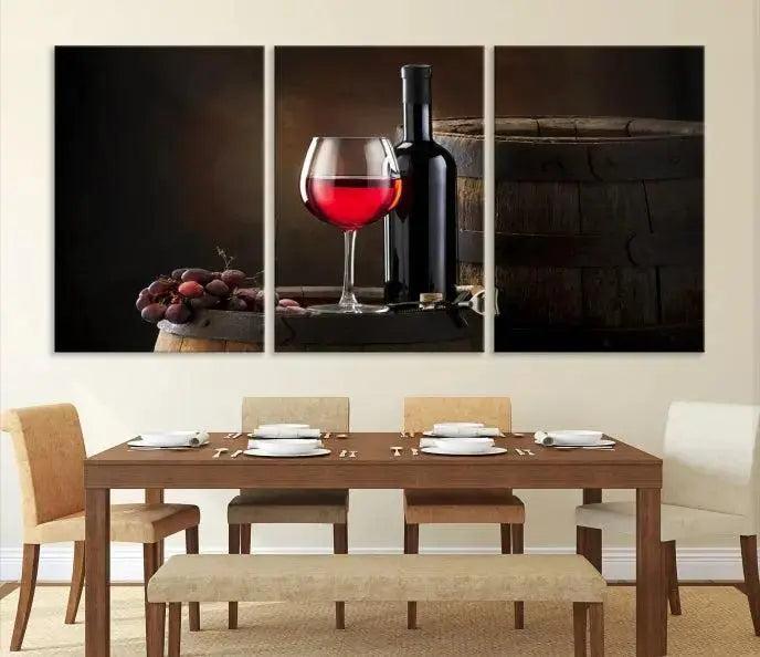 Red Wine and Bottle Canvas Print