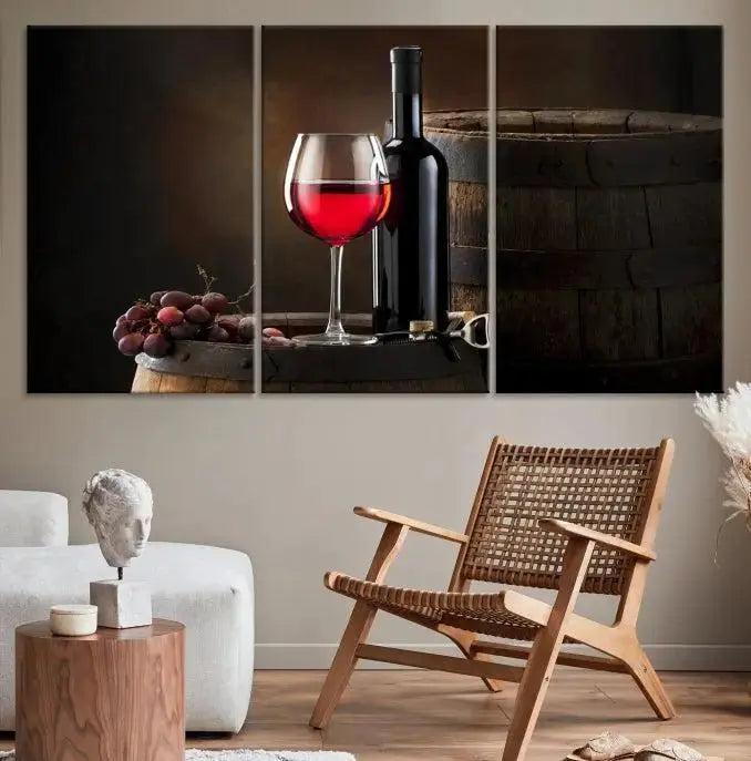 Edit-Images-Red Wine and Bottle Canvas Print