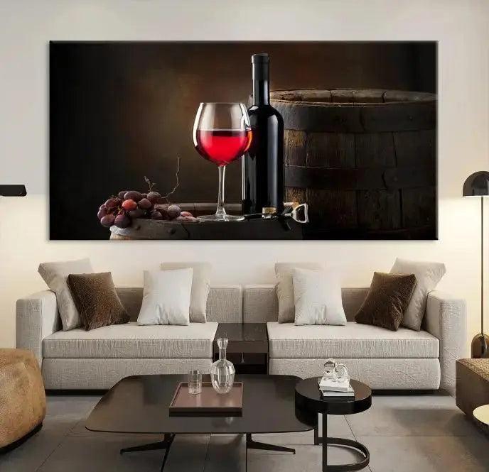 Red Wine and Bottle Canvas Print