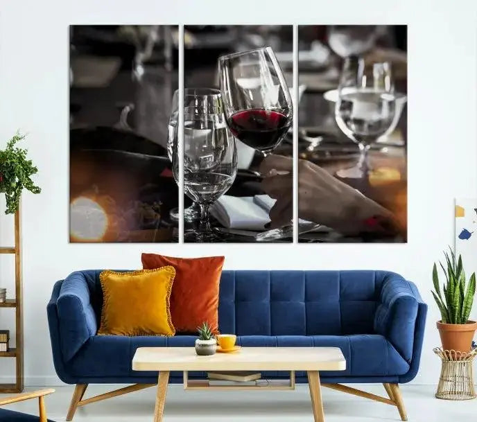 The Red Wine and Glass Canvas Print is prominently displayed.