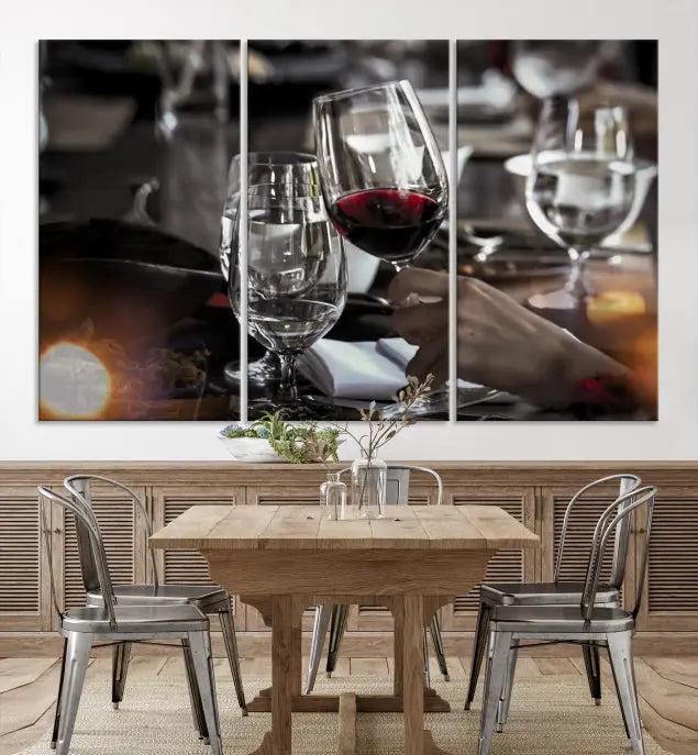 The Red Wine and Glass Canvas Print is prominently displayed.