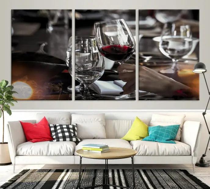 The Red Wine and Glass Canvas Print is prominently displayed.