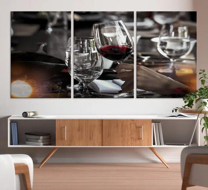 The Red Wine and Glass Canvas Print is prominently displayed.