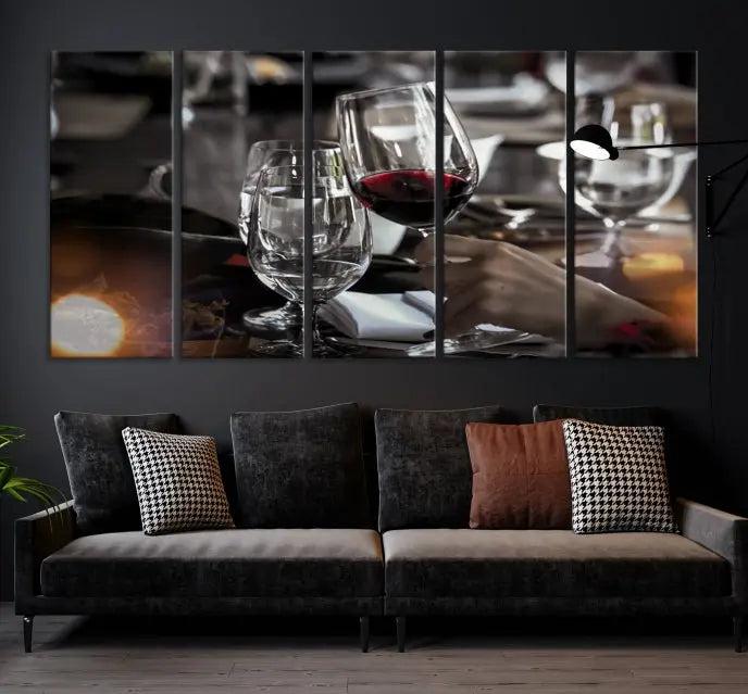 The Red Wine and Glass Canvas Print is prominently displayed.