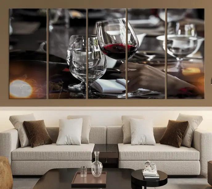 The Red Wine and Glass Canvas Print is prominently displayed.