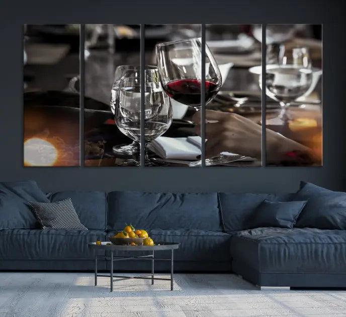 The Red Wine and Glass Canvas Print is prominently displayed.