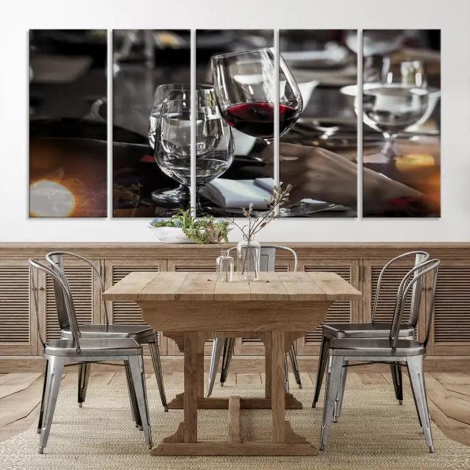 The Red Wine and Glass Canvas Print is prominently displayed.