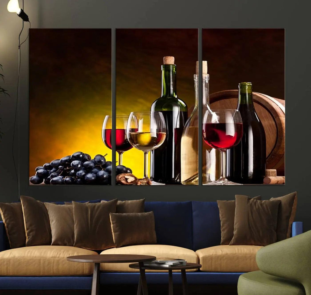 Red and White Wine Canvas Print 