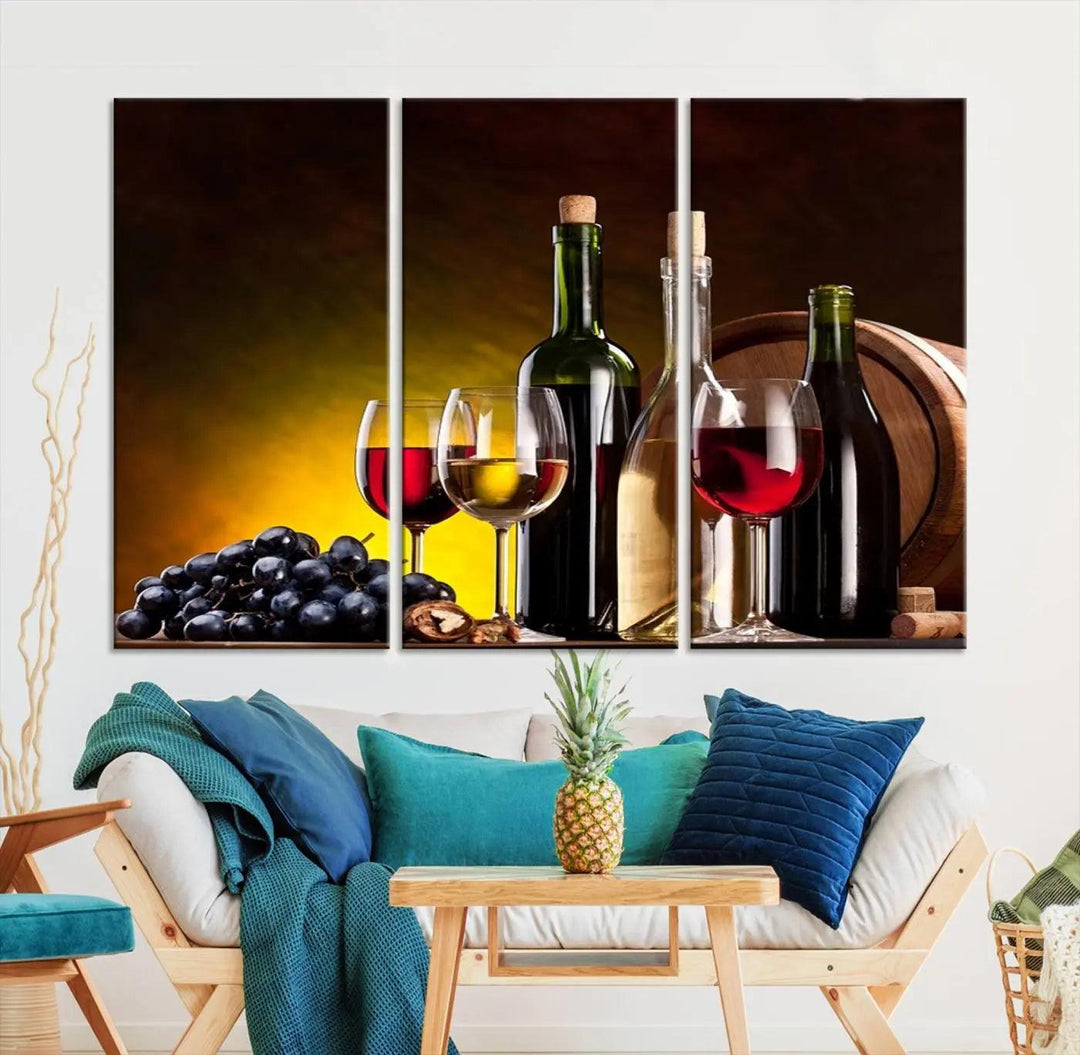 Red and White Wine Canvas Print 