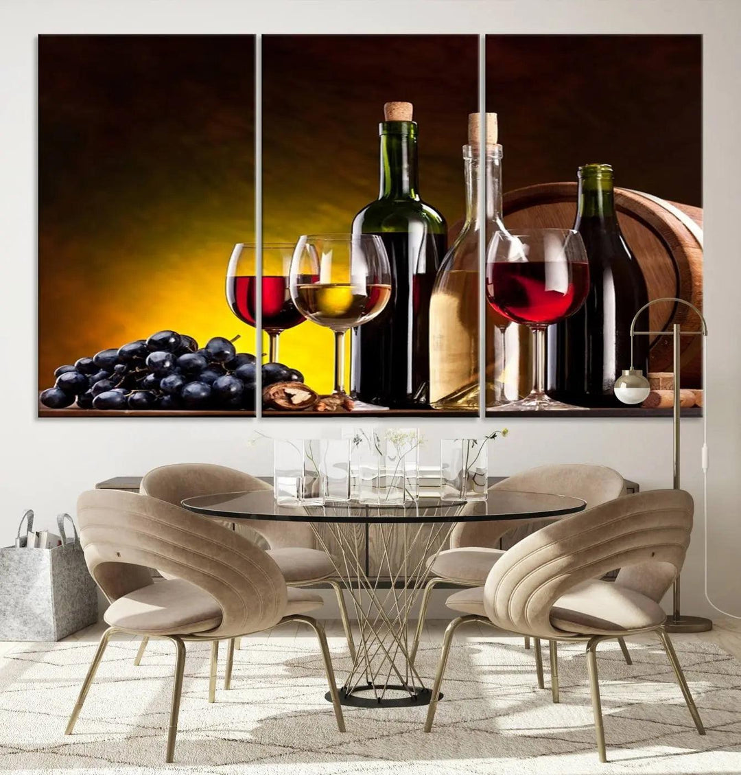 Red and White Wine Canvas Print 