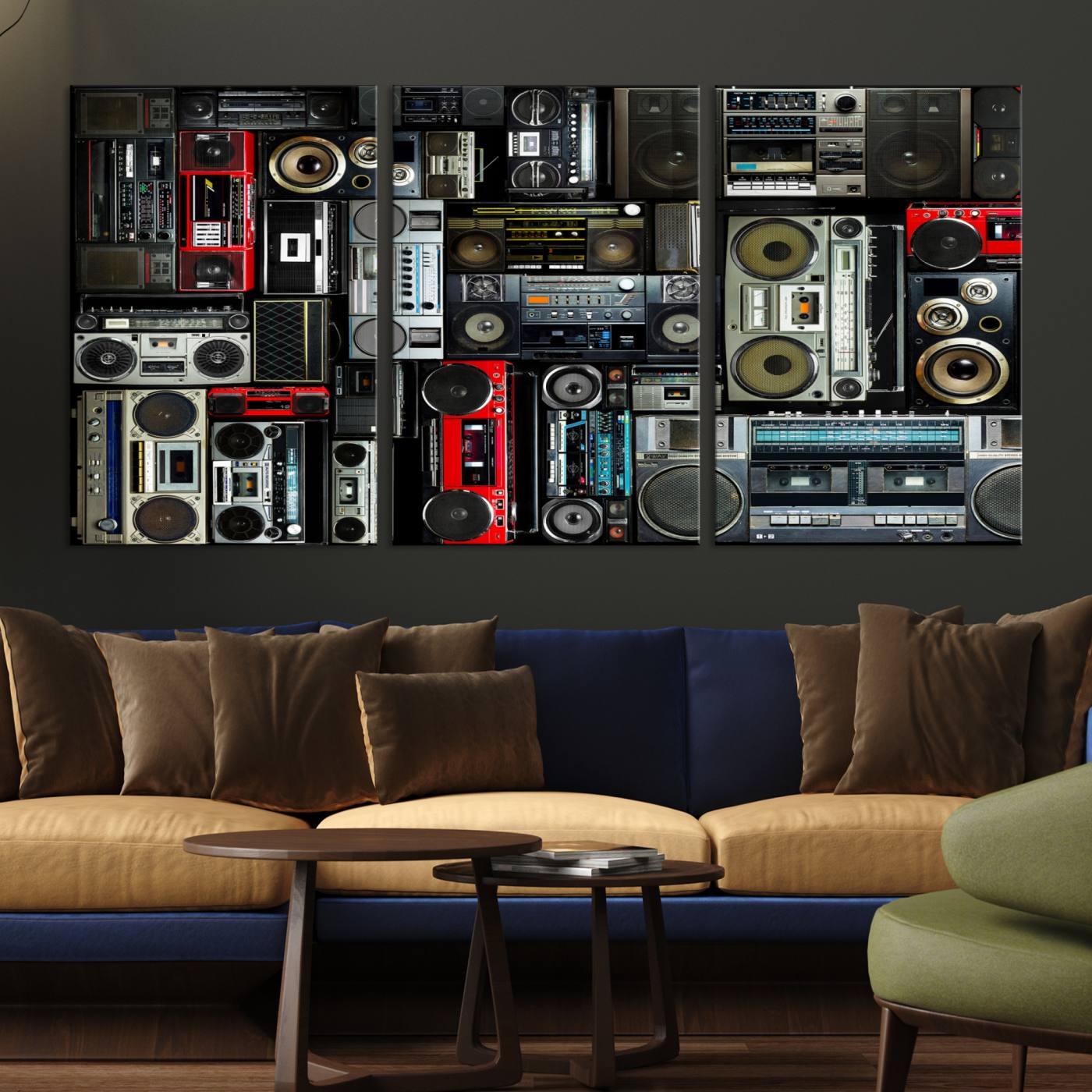 Retro Boombox Radio Canvas Wall Art Print Vintage Wall Music Recorder Canvas Print