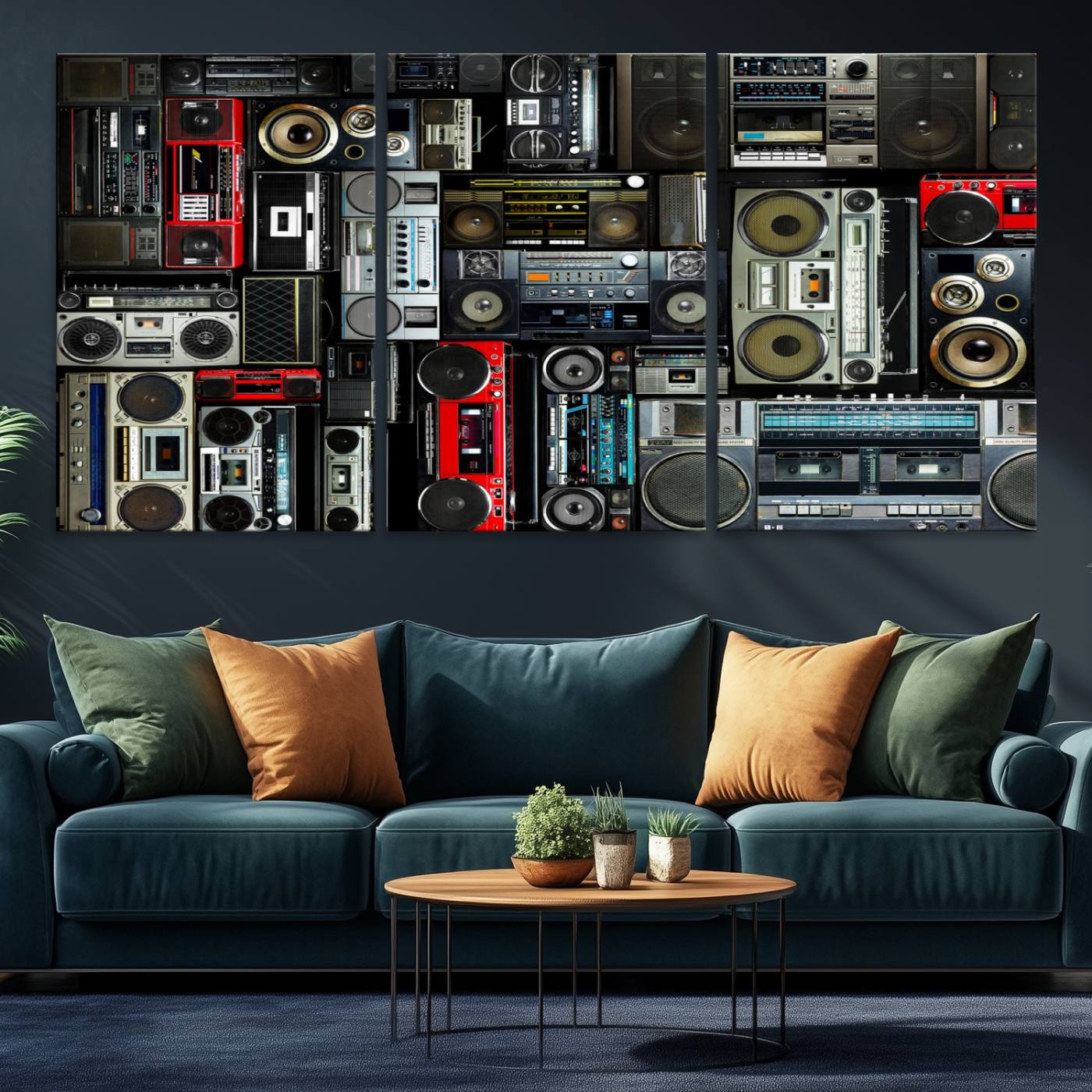Retro Boombox Radio Canvas Wall Art Print Vintage Wall Music Recorder Canvas Print