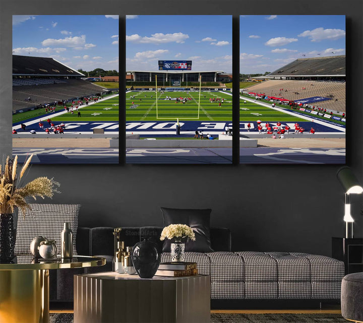 Rice University Owls Football Team Print - Houston Rice Stadium Wall Art Canvas Print