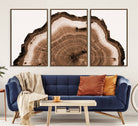 45195-MGV-CV-36X24-Rustic Wood Rings Wall Art | Nature-Inspired Tree Ring Canvas Print | Ready to Hang and Framed for Farmhouse Wall Decor