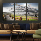 Edit-Images-Sakura Cherry Blossom Pathway Canvas Wall Art – Tranquil Walk Through Blossoming Nature – Ready to Hang