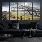 Edit-Images-Sakura Cherry Blossom Pathway Canvas Wall Art – Tranquil Walk Through Blossoming Nature – Ready to Hang