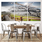 Edit-Images-Sakura Cherry Blossom Pathway Canvas Wall Art – Tranquil Walk Through Blossoming Nature – Ready to Hang