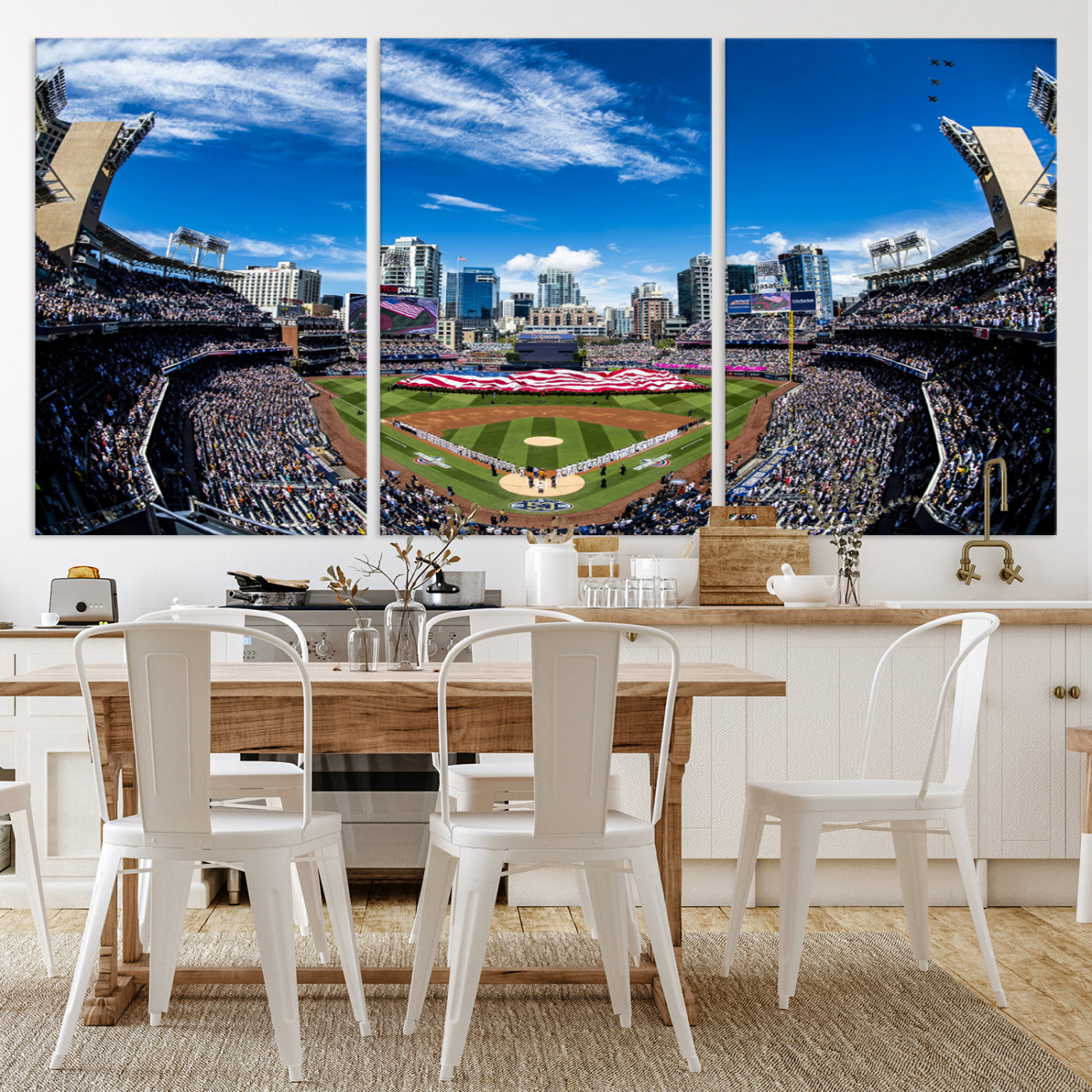 52297-MGV-CV-36X24-San Diego Padres Baseball Team Print - Petco Park Stadium Wall Art Canvas Print