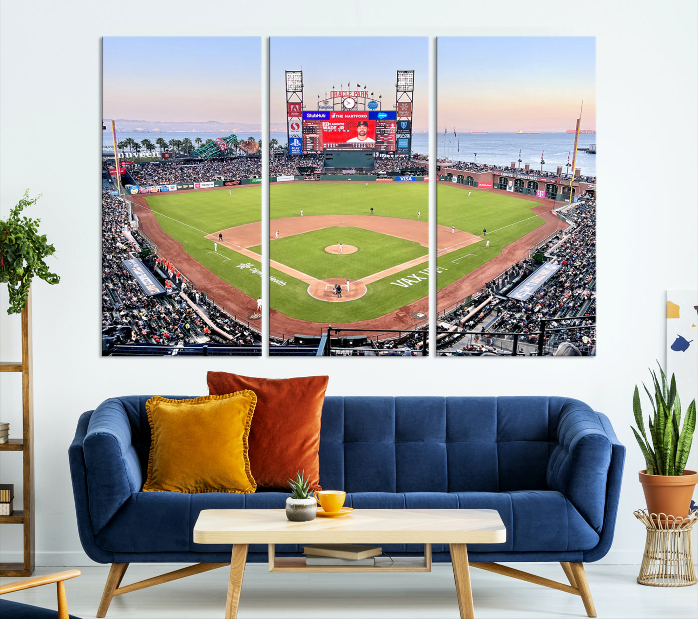 16055-MGV-CV-36X24-San Francisco Giants Baseball Team Print - Oracle Park Stadium Wall Art Canvas Print