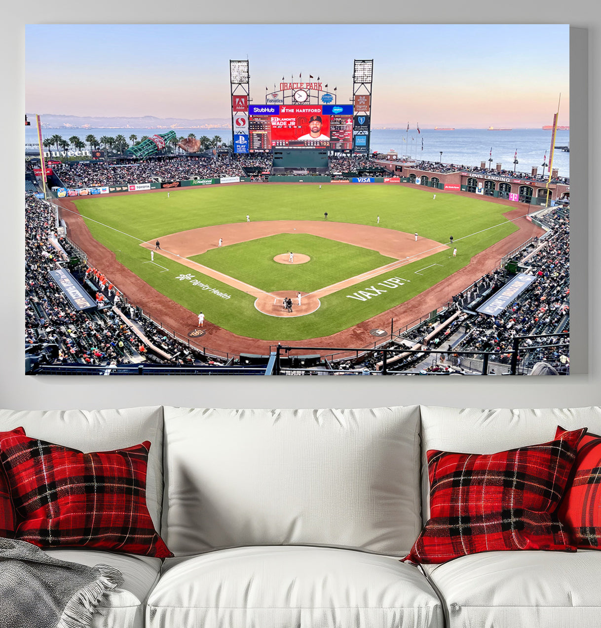 16055-MGV-CV-36X24-San Francisco Giants Baseball Team Print - Oracle Park Stadium Wall Art Canvas Print